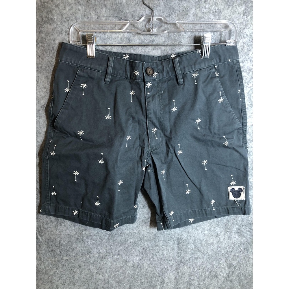 Junk Food x Disney Shorts Womens Small Gray Palm Tree Mickey Mouse Chino Casual